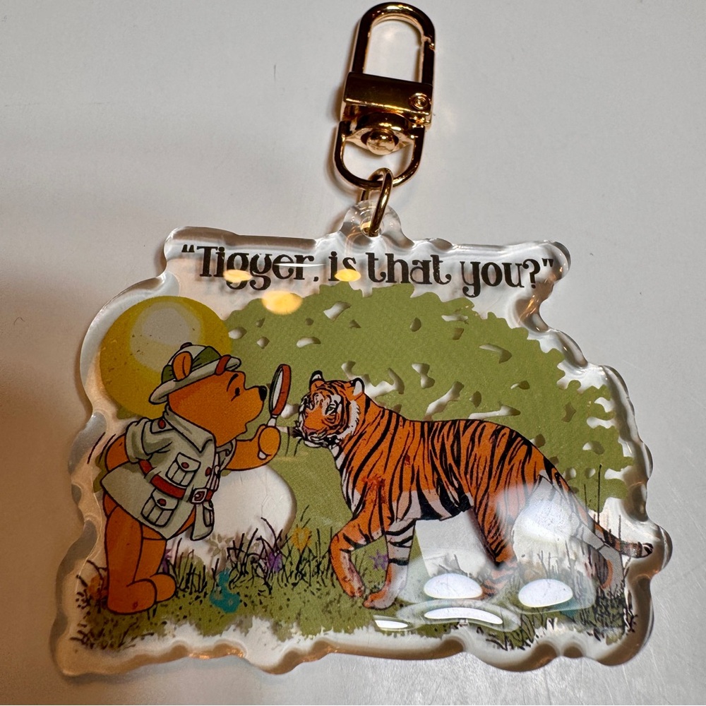 Handmade Winnie the Pooh Disney-themed keychain or bag charm plastic